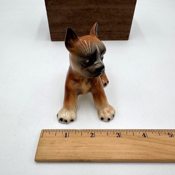 Vintage Jema Holland Boxer Dog Figurine Statue Ornament West Germany stamped 266 - Picture 11 of 13